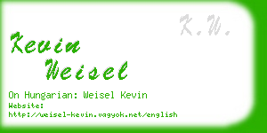 kevin weisel business card